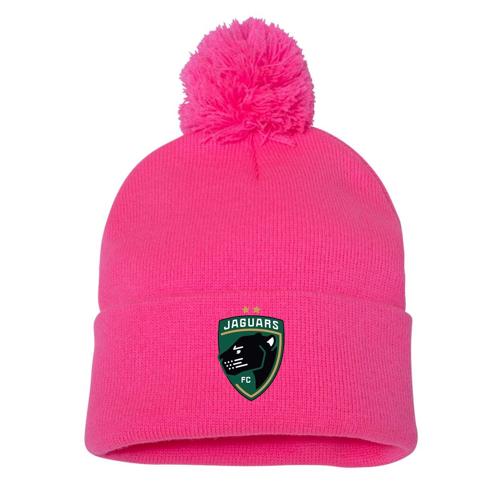 Jaguars Sportsman Pom-Pom 12" Knit Beanie Embroidered - Mato & Hash