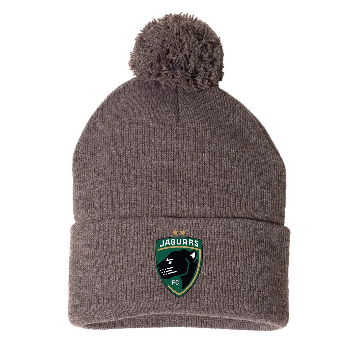 Jaguars Sportsman Pom-Pom 12" Knit Beanie Embroidered - Mato & Hash