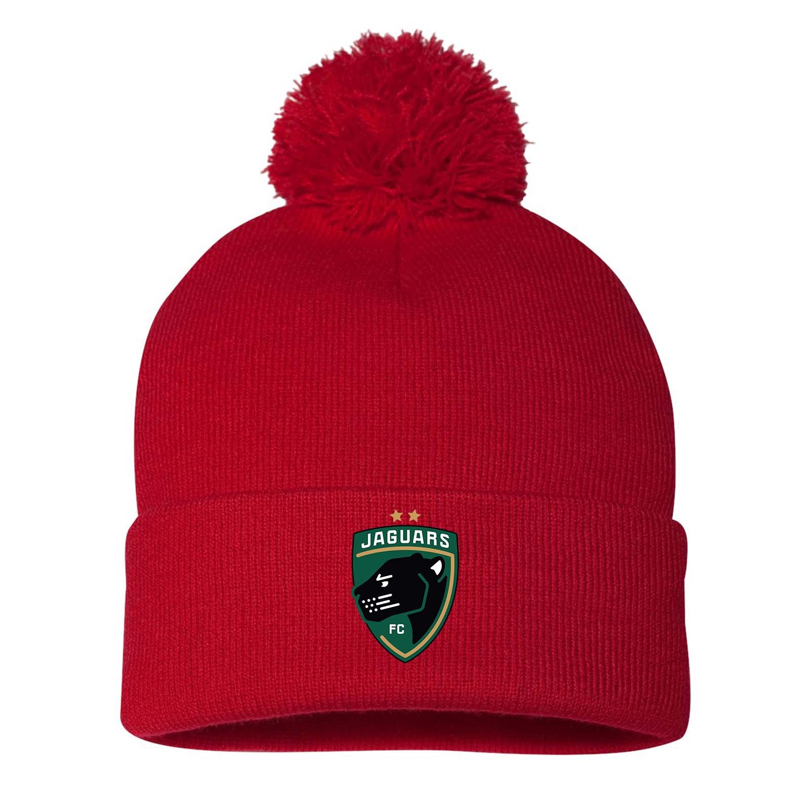 Jaguars Sportsman Pom-Pom 12" Knit Beanie Embroidered - Mato & Hash