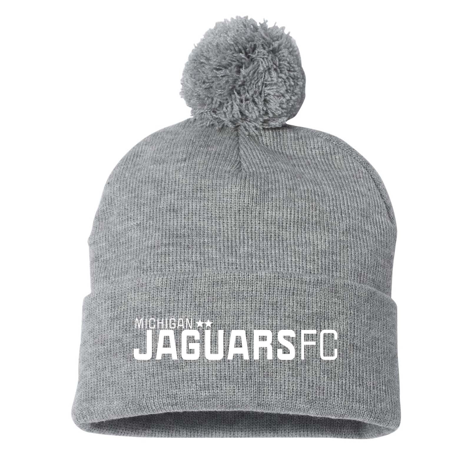 Jaguars Sportsman Pom-Pom 12" Knit Beanie Embroidered - Mato & Hash