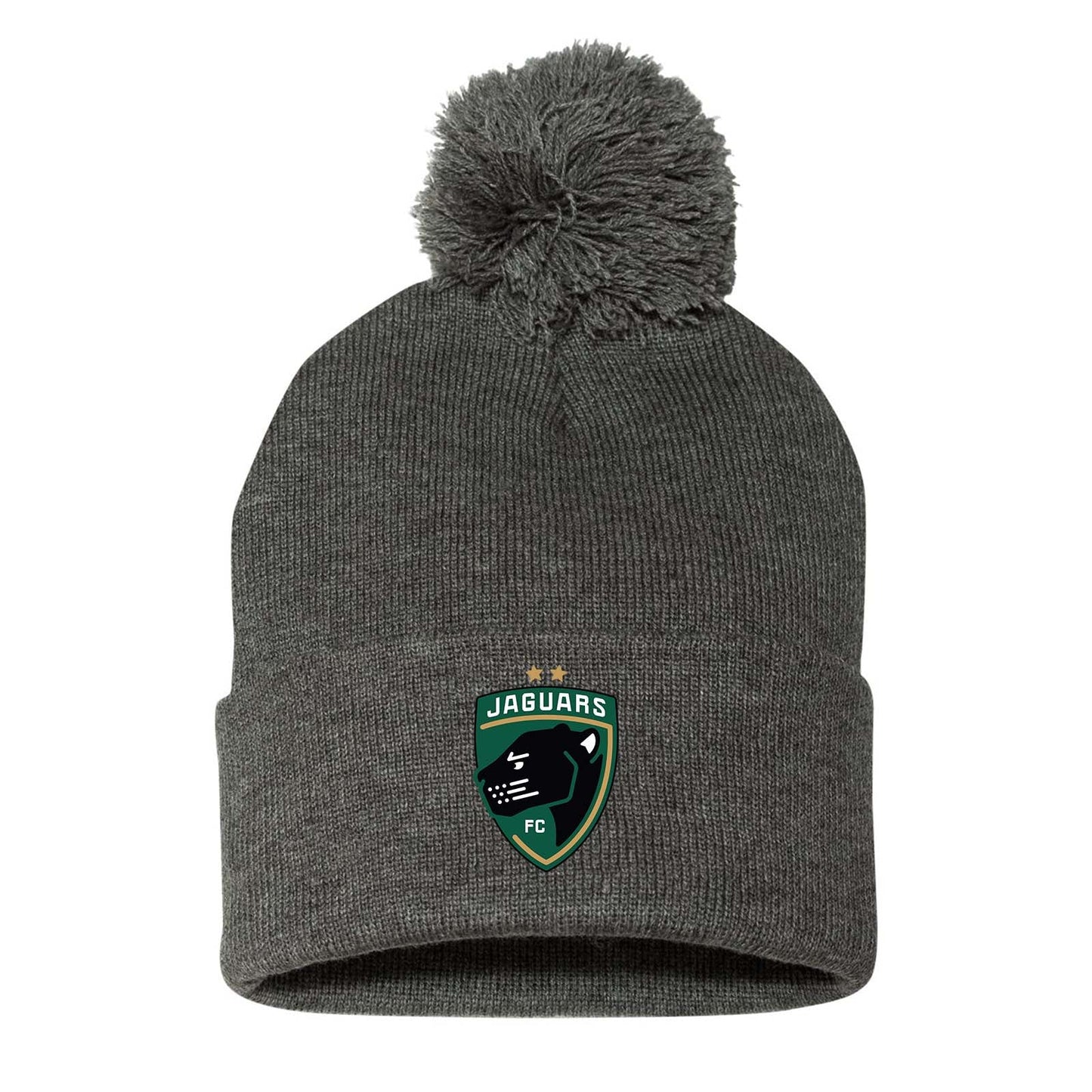 Jaguars Sportsman Pom-Pom 12" Knit Beanie Embroidered - Mato & Hash