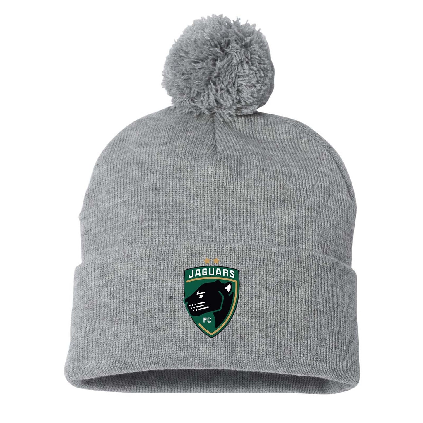 Jaguars Sportsman Pom-Pom 12" Knit Beanie Embroidered - Mato & Hash