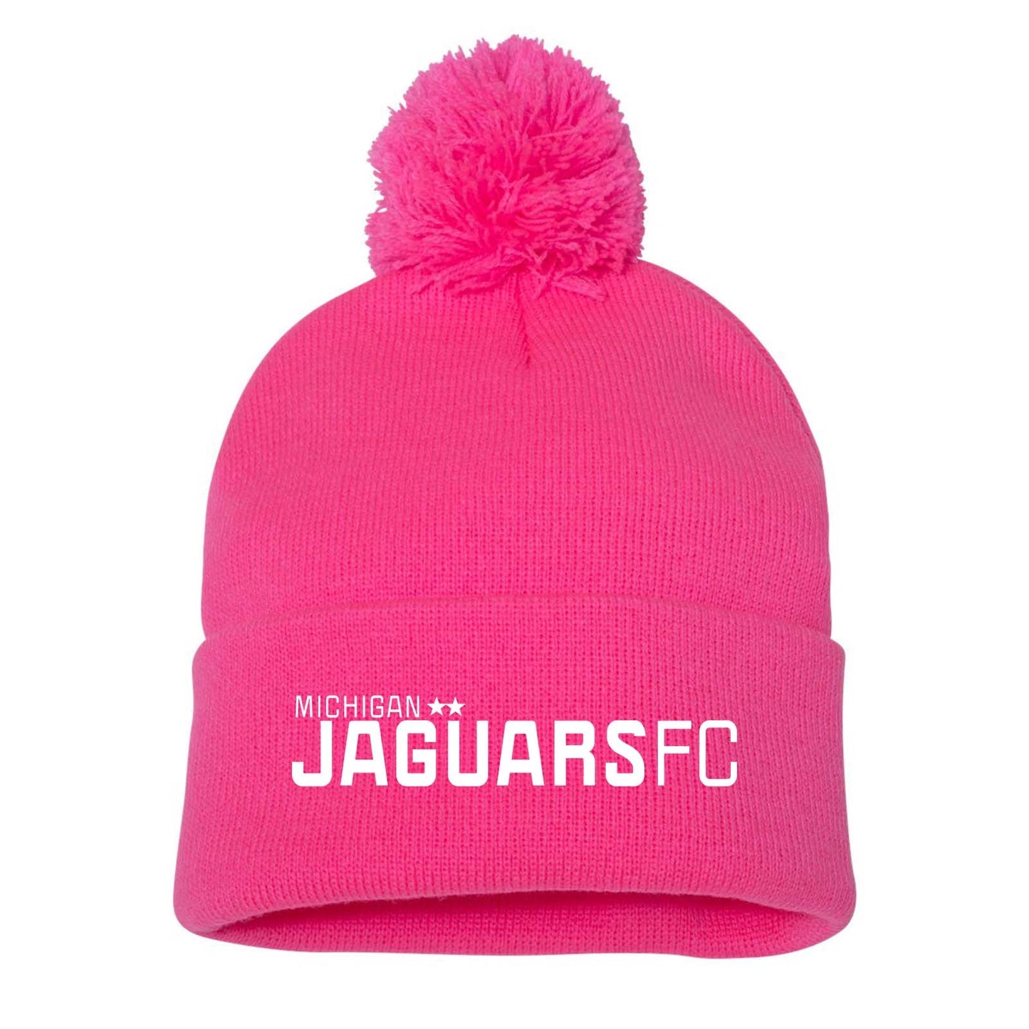 Jaguars Sportsman Pom-Pom 12" Knit Beanie Embroidered - Mato & Hash