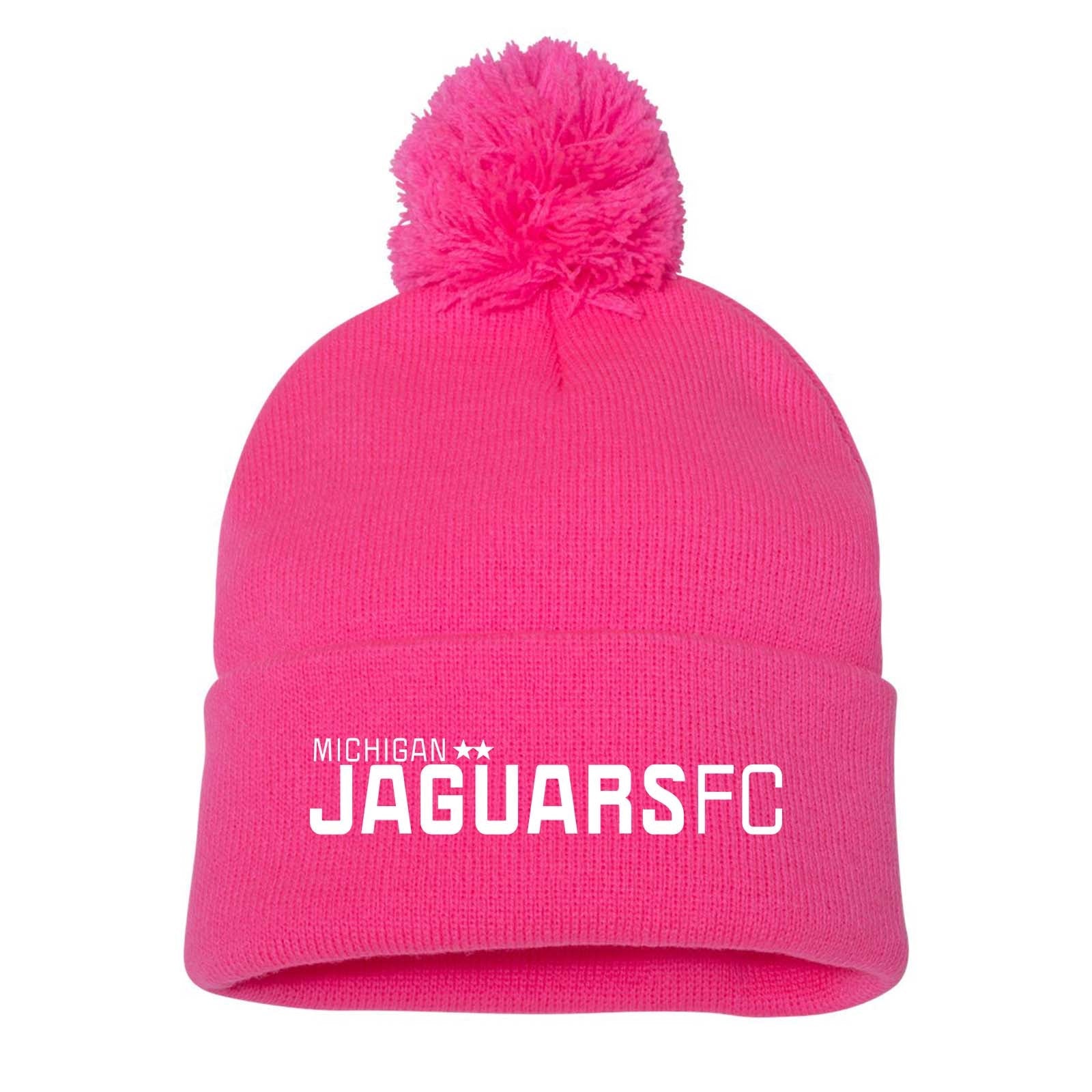 Jaguars Sportsman Pom-Pom 12" Knit Beanie Embroidered - Mato & Hash