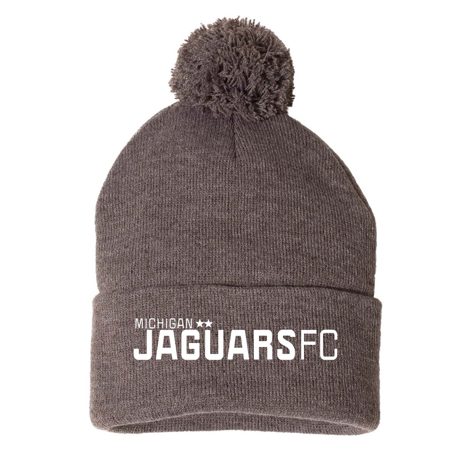 Jaguars Sportsman Pom-Pom 12" Knit Beanie Embroidered - Mato & Hash