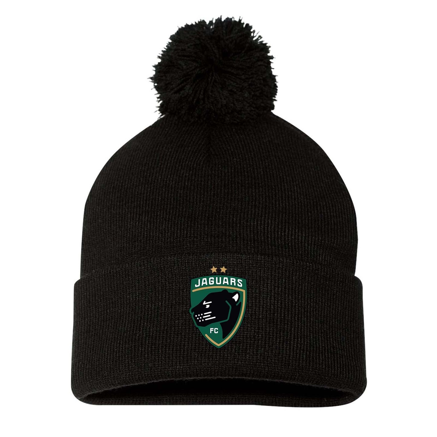 Jaguars Sportsman Pom-Pom 12" Knit Beanie Embroidered - Mato & Hash