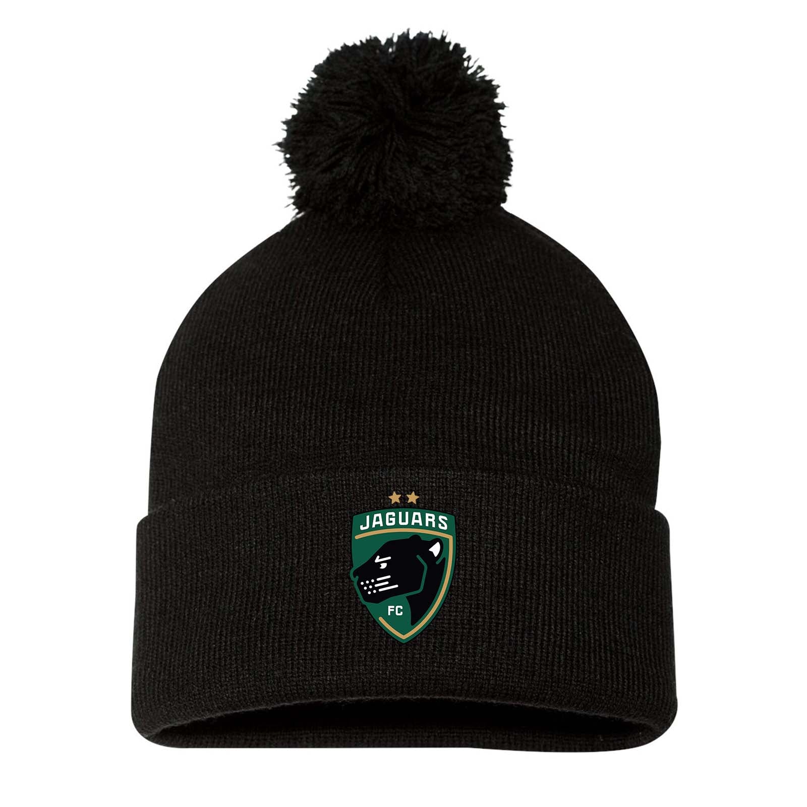Jaguars Sportsman Pom-Pom 12" Knit Beanie Embroidered - Mato & Hash