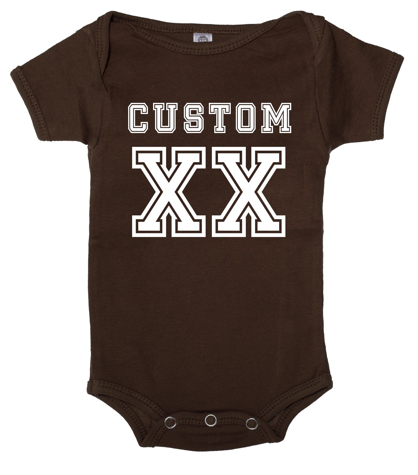 Jersey-Style Custom Name & Year Cotton Baby Romper - Mato & Hash