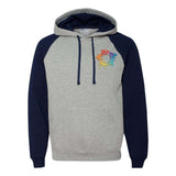 Jerzees Adult 8 oz. NuBlend® Colorblock Raglan Pullover Hooded Sweatshirt Embroidery - Mato & Hash