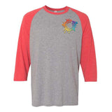 JERZEES Triblend Three-Quarter Raglan Baseball T-Shirt Embroidery - Mato & Hash