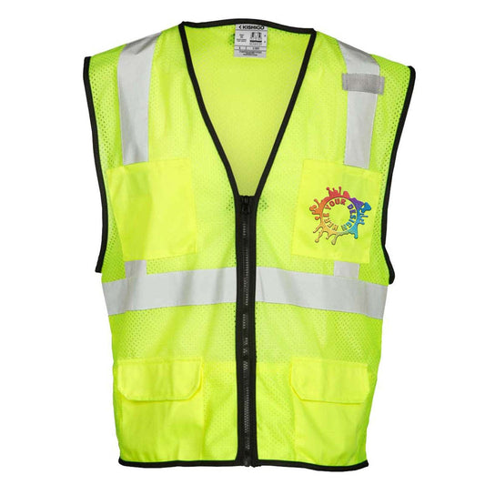 Kishigo - Economy Mesh 6-Pocket Vest Embroidery - Mato & Hash