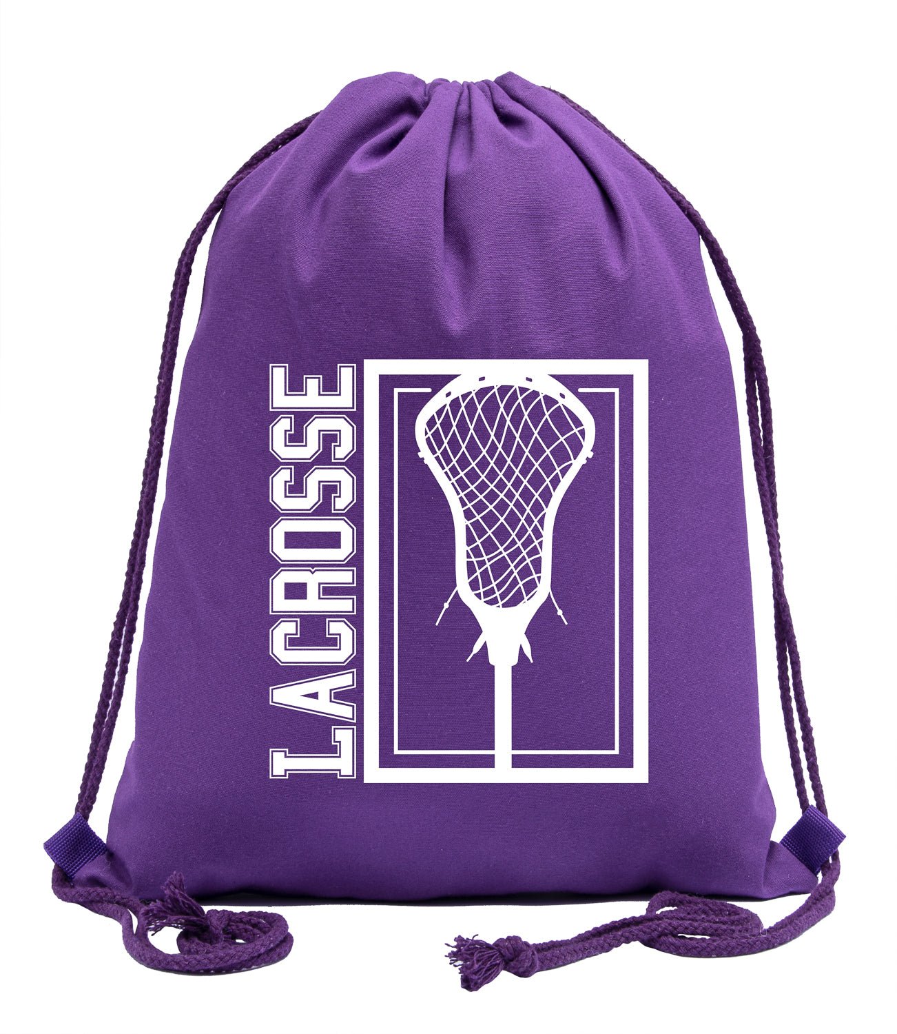 Lacrosse Stick Head Cotton Drawstring Bag - Mato & Hash