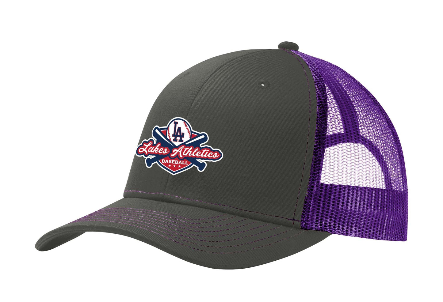 Lakes Athletics Embroidered Snapback Trucker Hat with Mesh - Mato & Hash