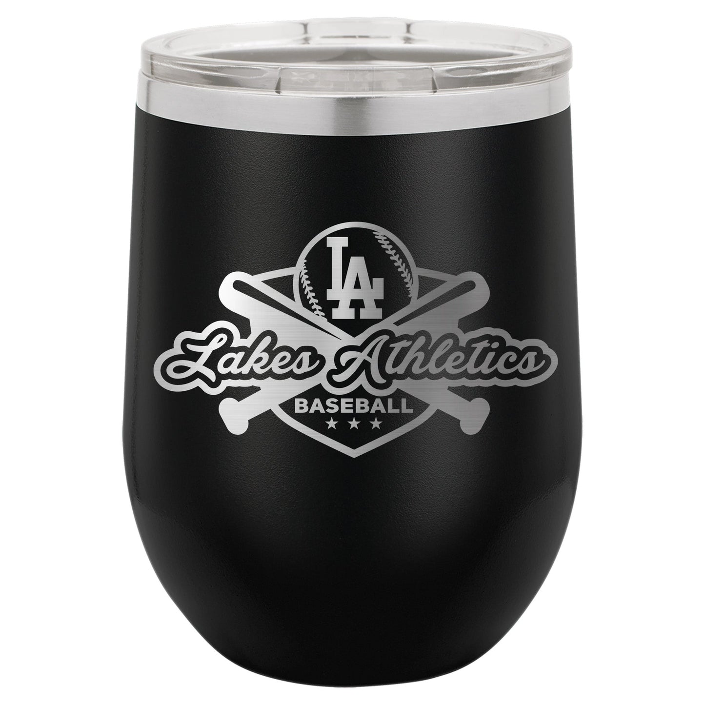 Lakes Athletics Lasered 12 oz Stemless Wine Tumbler - Mato & Hash