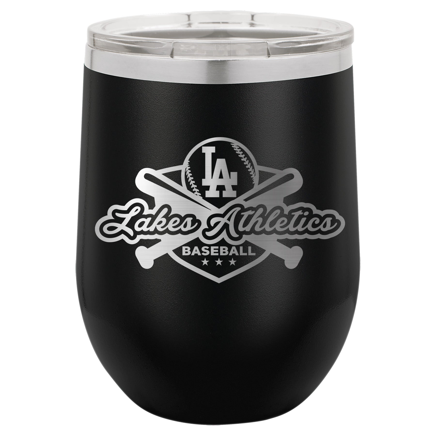 Lakes Athletics Lasered 12 oz Stemless Wine Tumbler - Mato & Hash
