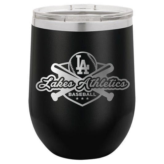 Lakes Athletics Lasered 12 oz Stemless Wine Tumbler - Mato & Hash
