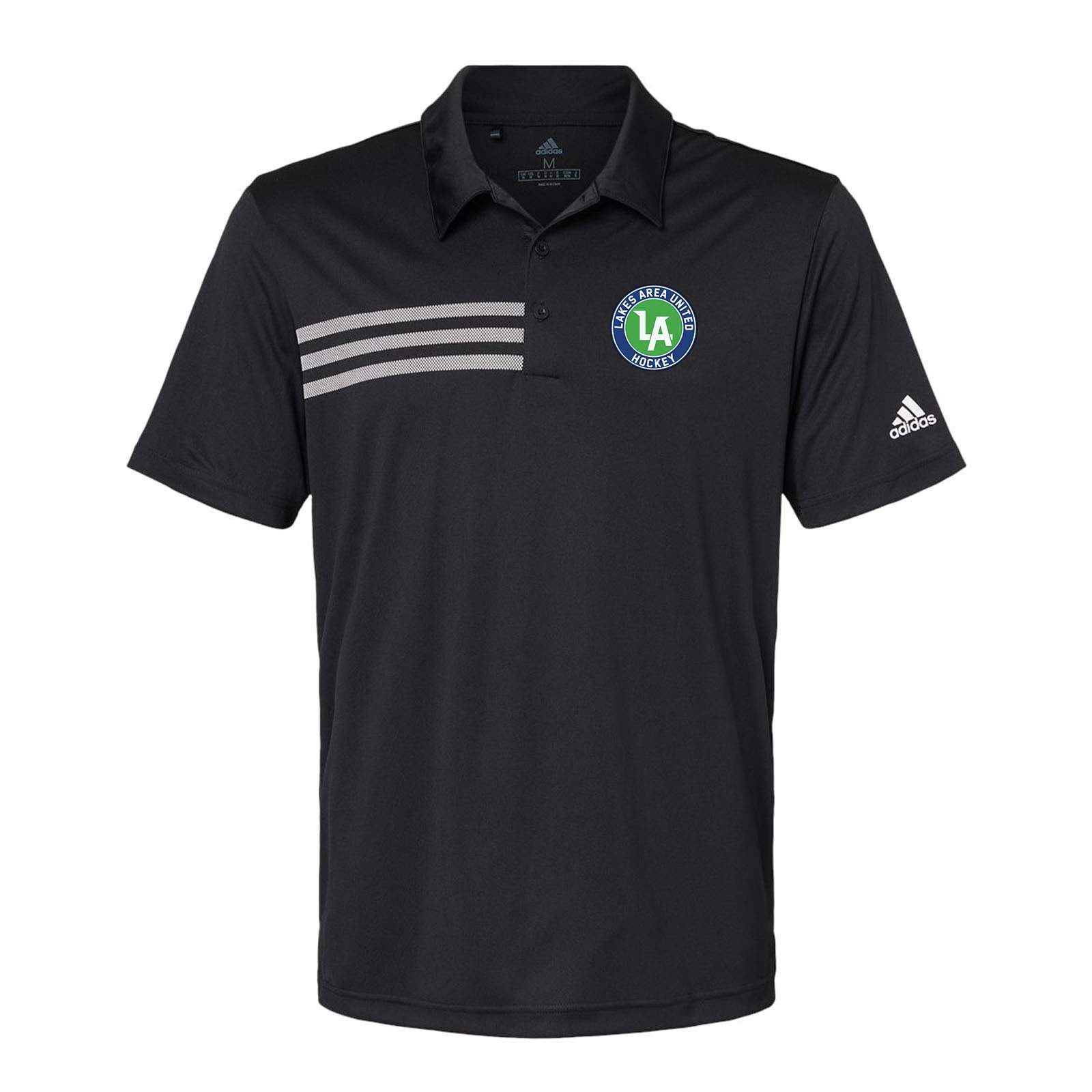 Lakes United Hockey Adidas - 3-Stripes Chest Polo Embroidery - Mato & Hash