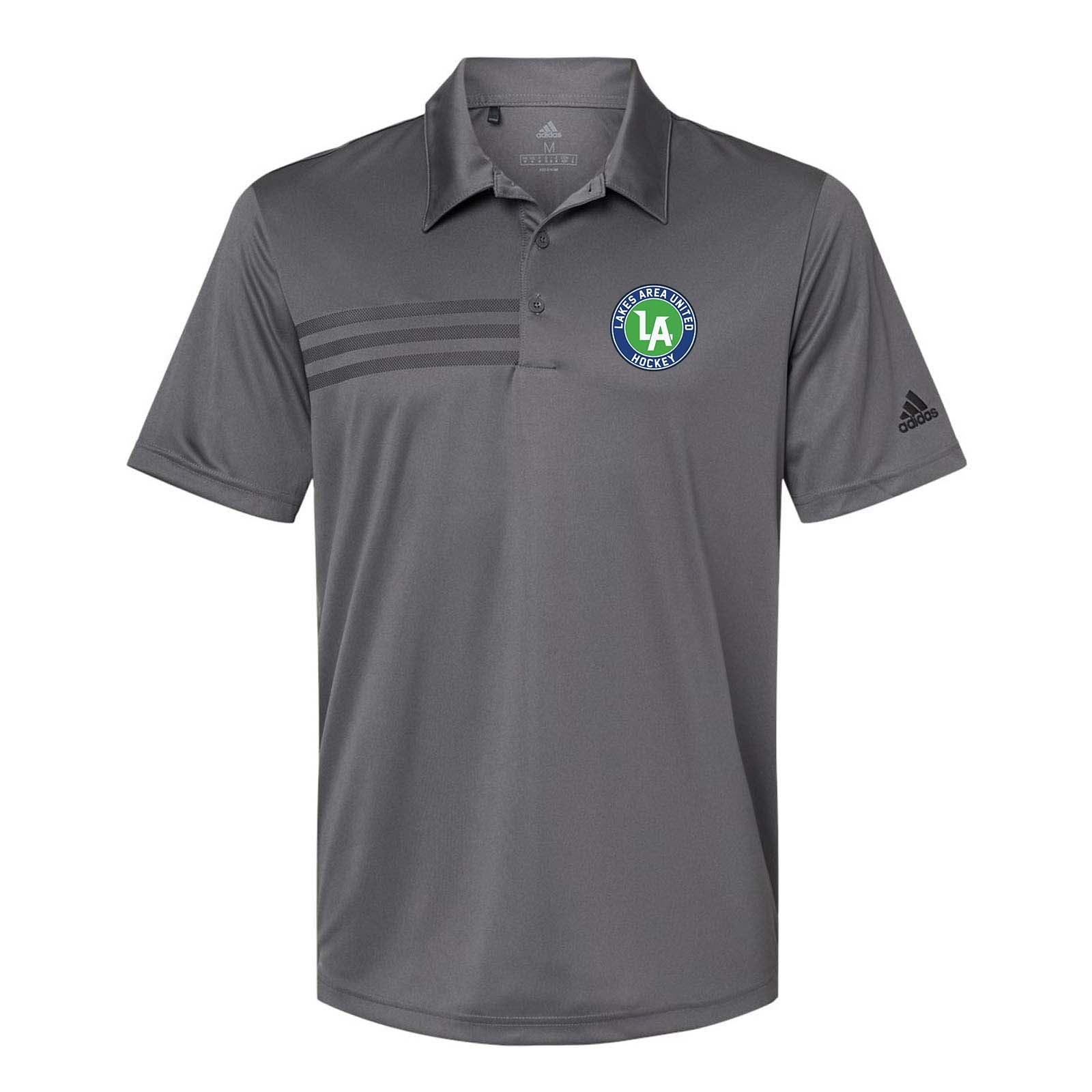 Lakes United Hockey Adidas - 3-Stripes Chest Polo Embroidery - Mato & Hash