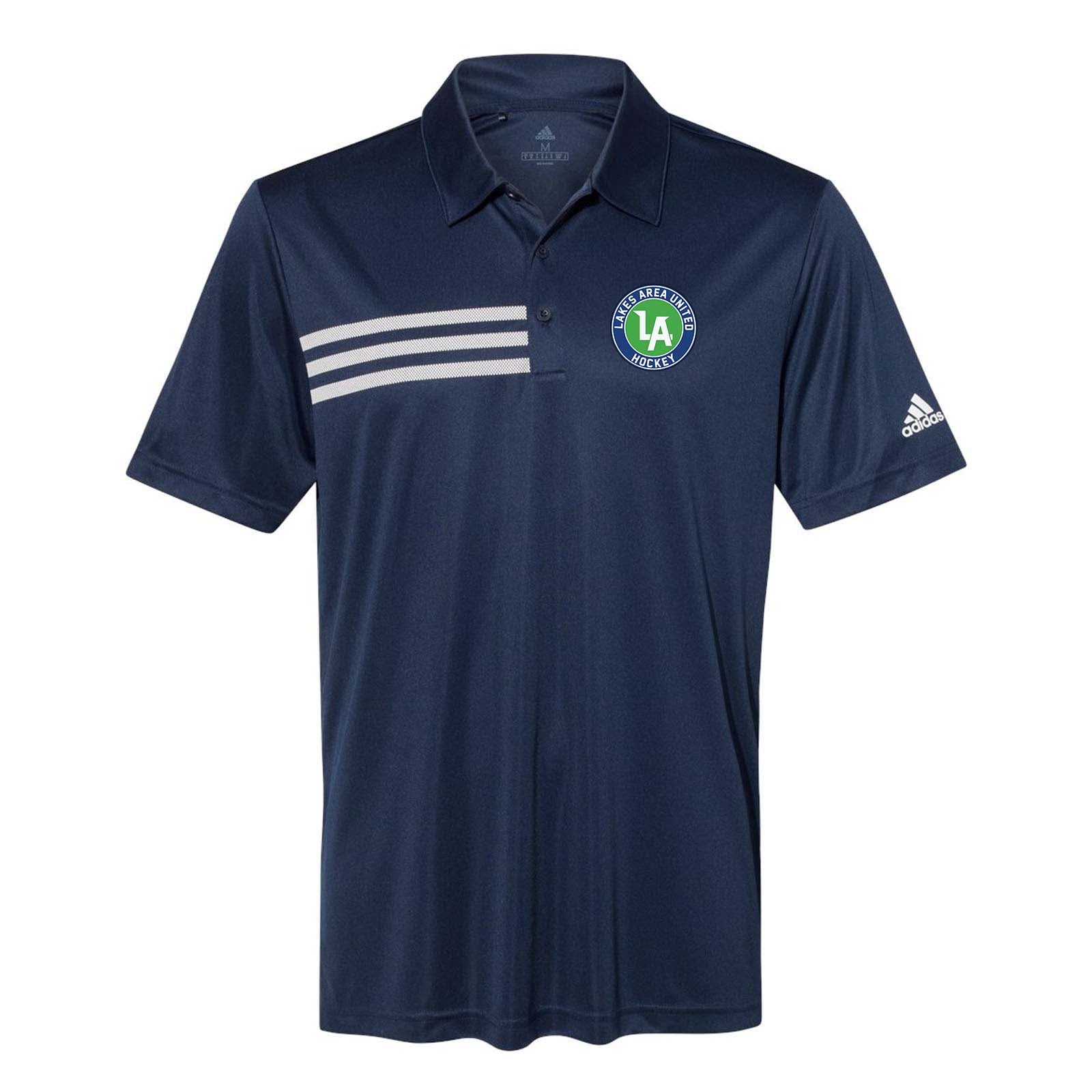 Lakes United Hockey Adidas - 3-Stripes Chest Polo Embroidery - Mato & Hash