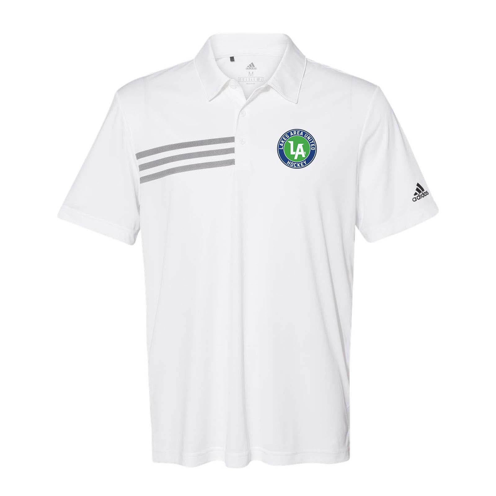 Lakes United Hockey Adidas - 3-Stripes Chest Polo Embroidery - Mato & Hash