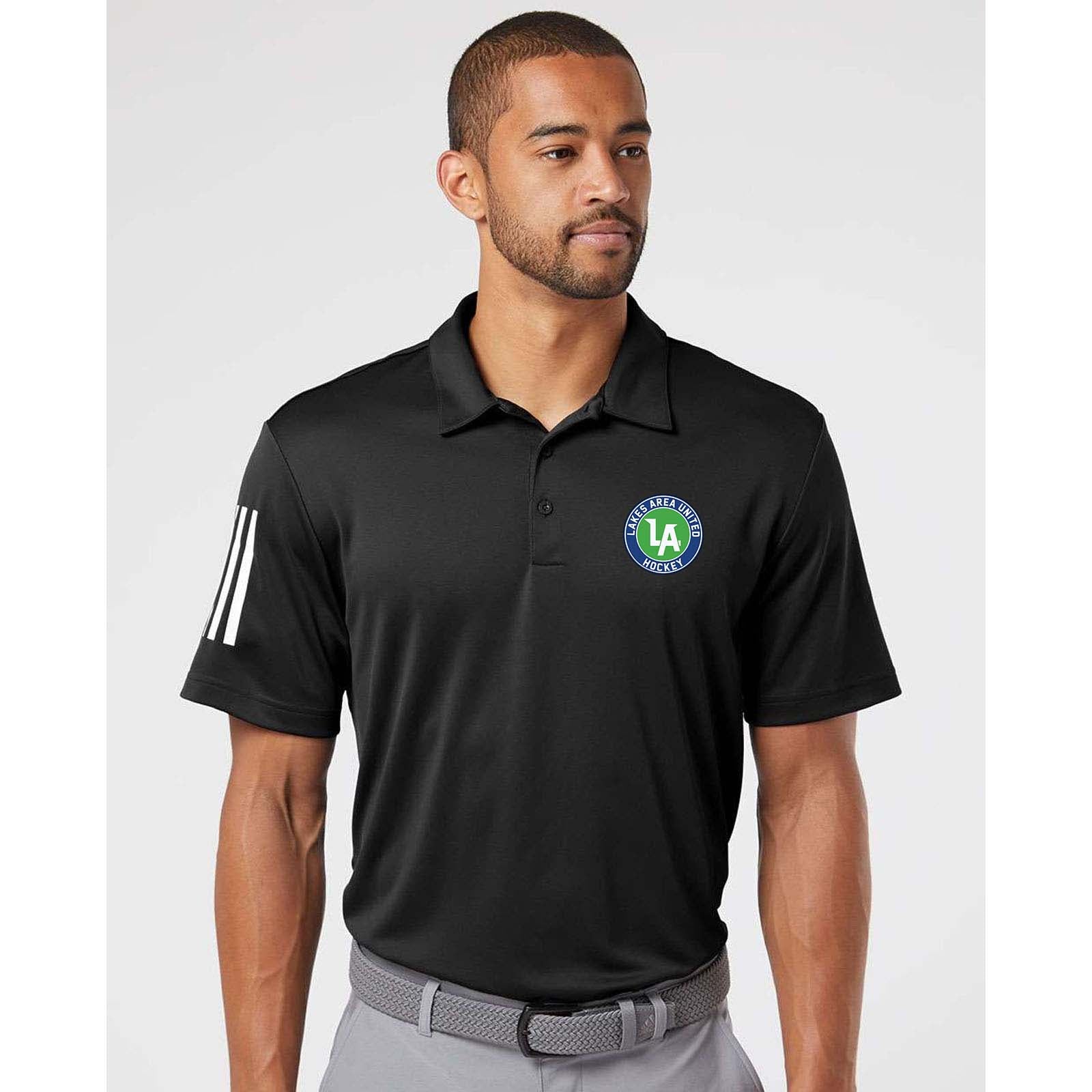 Lakes United Hockey Adidas - Floating 3-Stripes Polo Embroidery - Mato & Hash