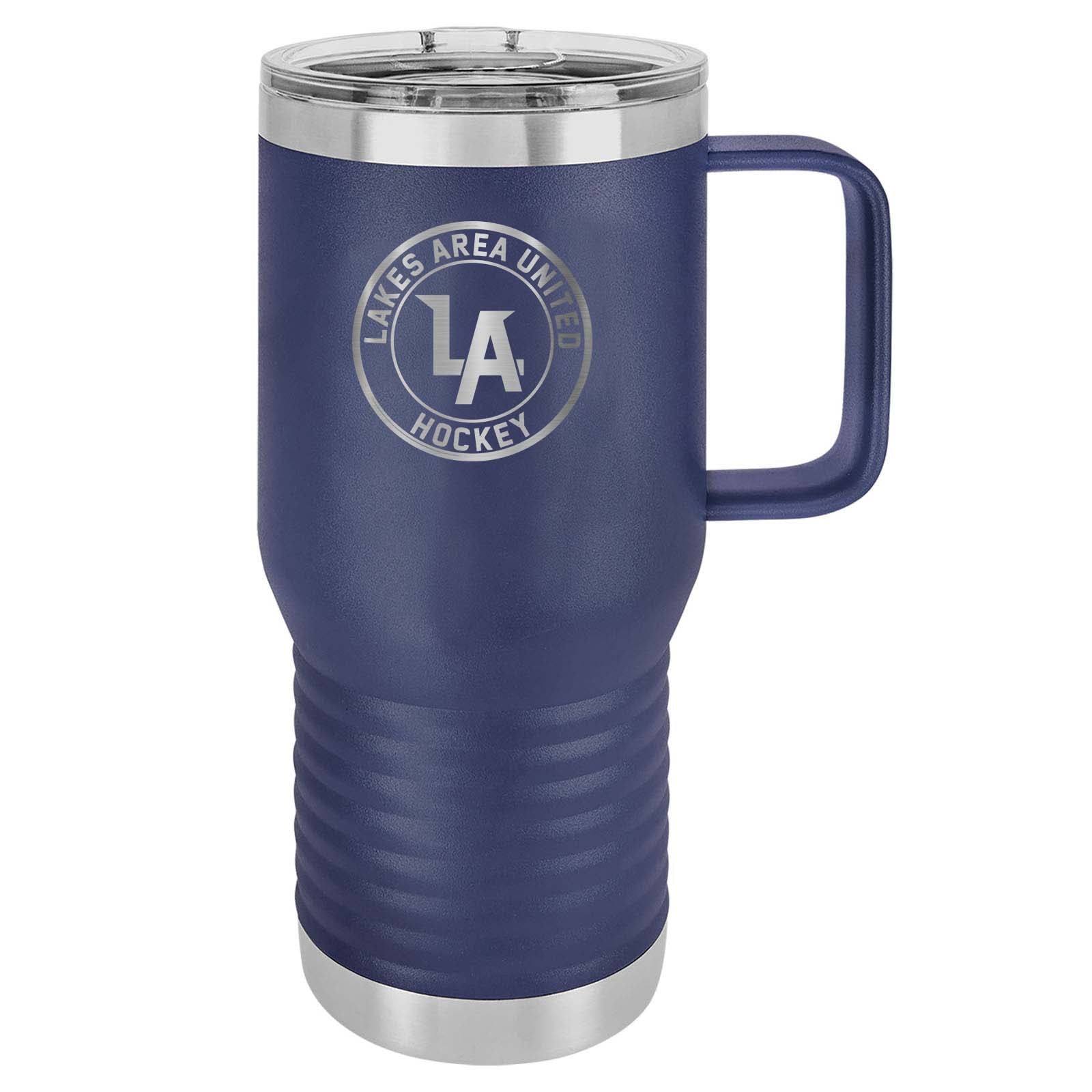 Lakes United Hockey Laser Engraved 20oz Travel Tumbler with Handle - Mato & Hash