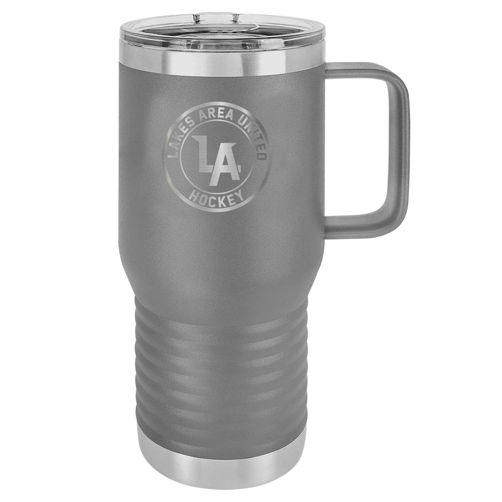 Lakes United Hockey Laser Engraved 20oz Travel Tumbler with Handle - Mato & Hash