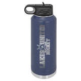 Lakes United Hockey Laser Engraved 32oz Water Bottle with Flip Lid - Mato & Hash