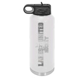 Lakes United Hockey Laser Engraved 32oz Water Bottle with Flip Lid and Custom Number - Mato & Hash