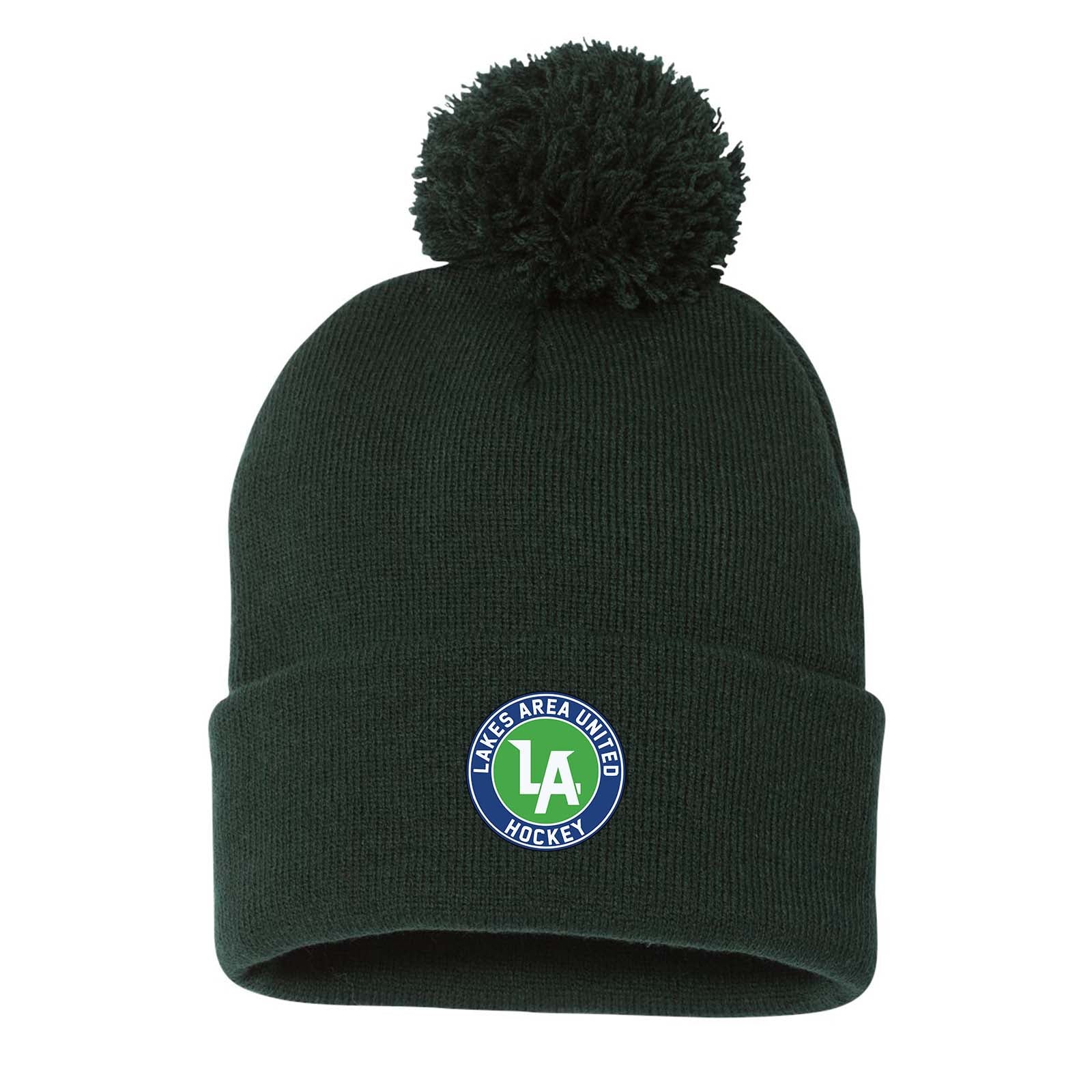 Lakes United Hockey Portsman Pom-Pom 12" Knit Beanie Embroidered - Mato & Hash