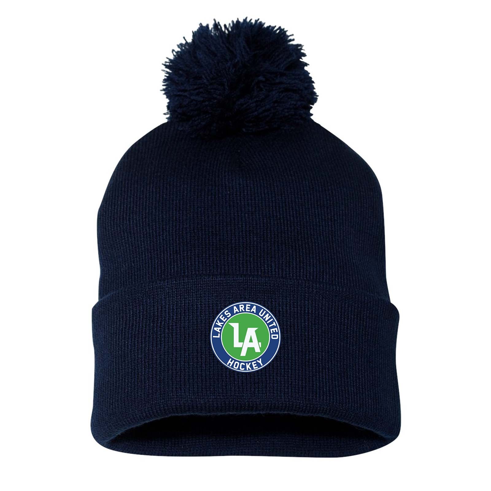 Lakes United Hockey Portsman Pom-Pom 12" Knit Beanie Embroidered - Mato & Hash