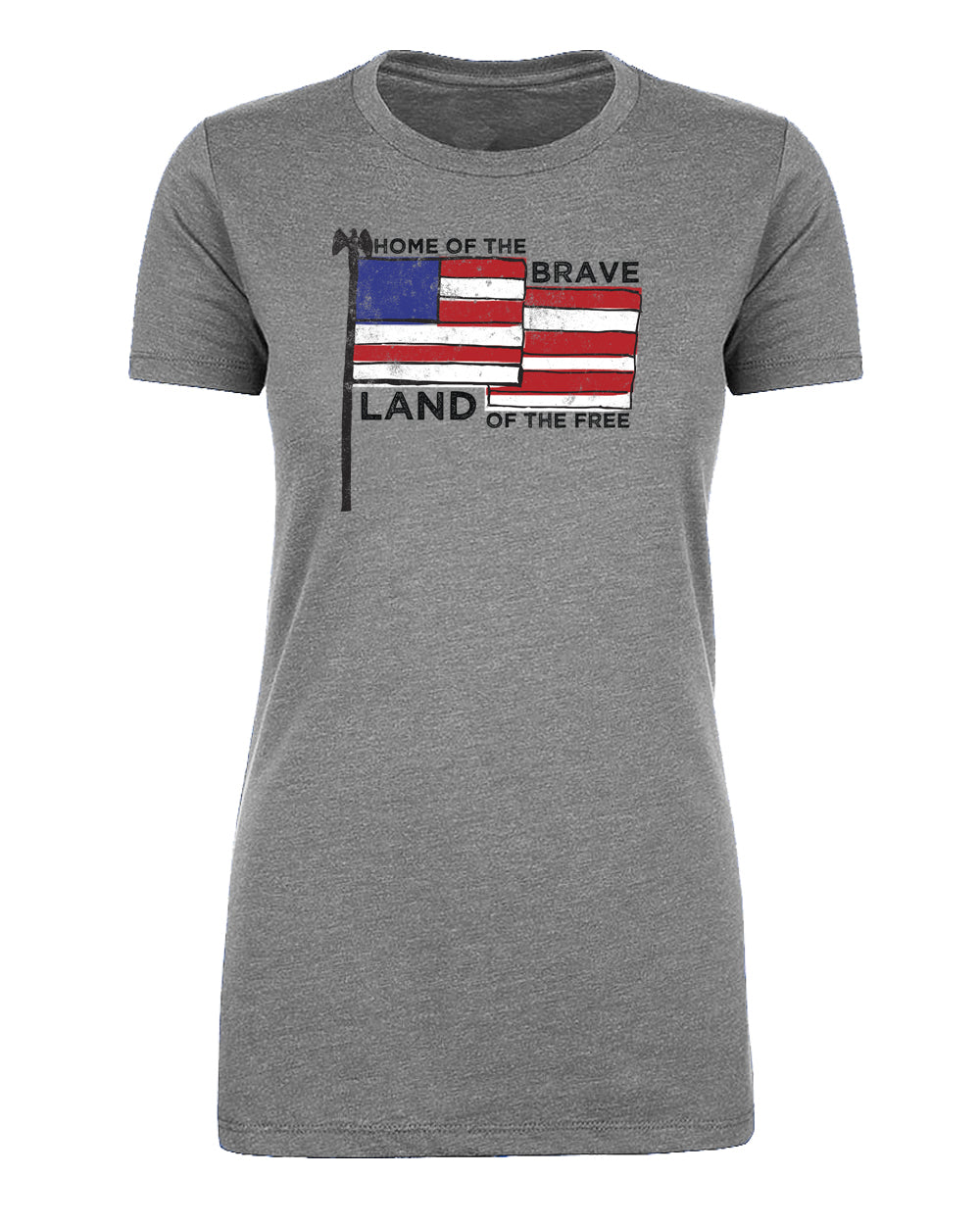 Land of the Free, Home of the Brave Womens 4th of July T Shirts - Mato & Hash