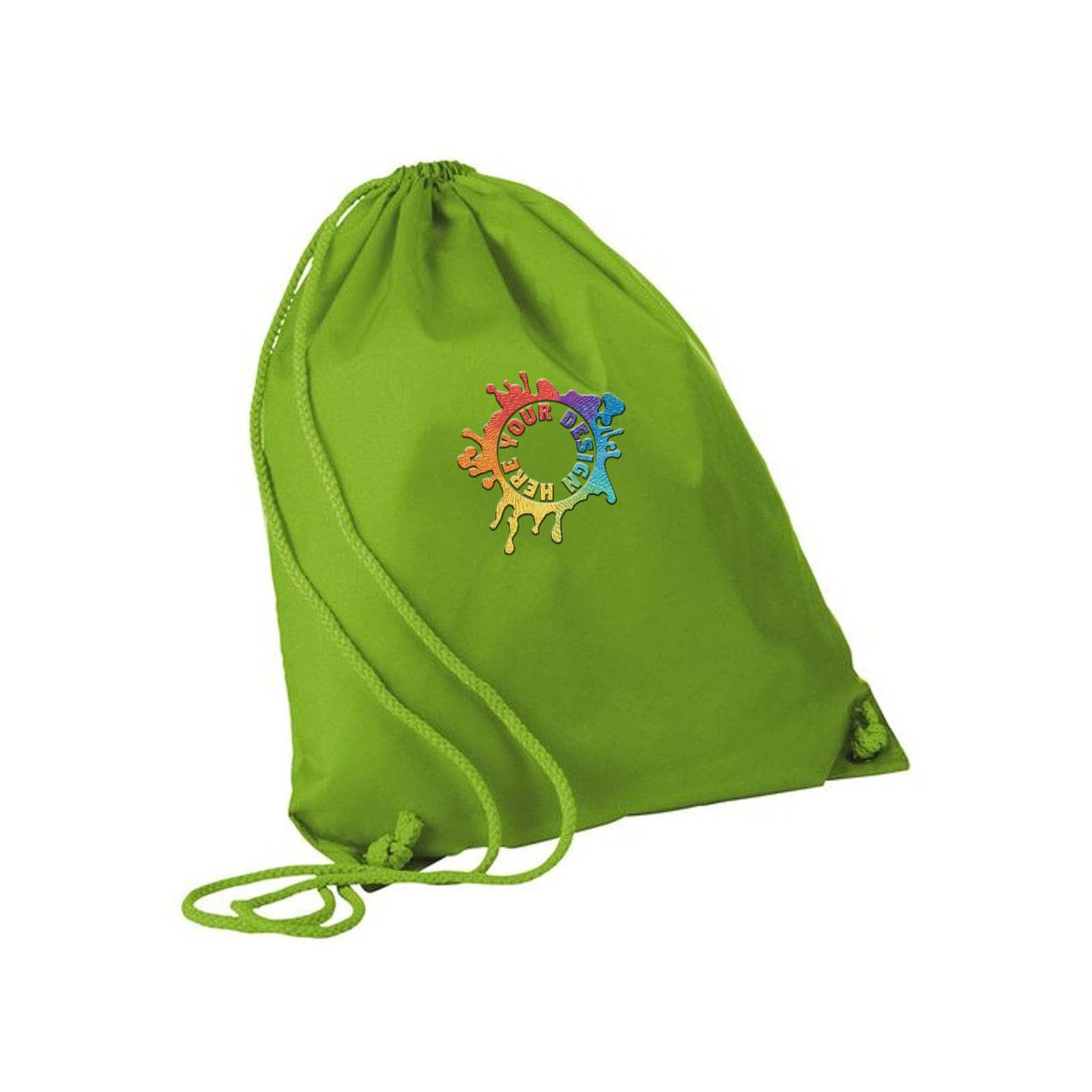 Liberty Bags Large Drawstring Pack with DUROcord® Embroidery - Mato & Hash