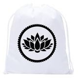 Lotus Flower Mini Polyester Drawstring Bag - Mato & Hash