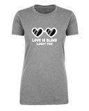 Love Is Blind, Lucky You - Heart Sunglasses Womens T Shirts