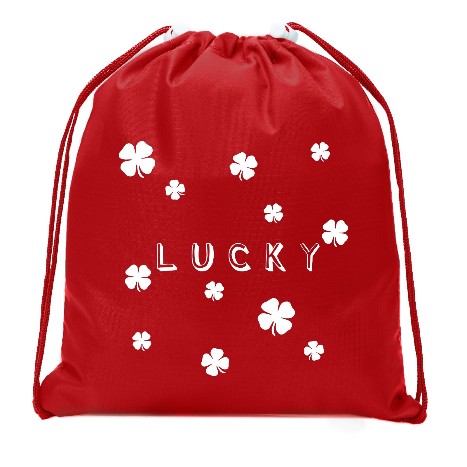 Lucky St. Patrick's Day Shamrocks Mini Polyester Drawstring Bag - Mato & Hash