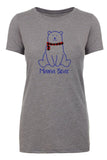 Mama Bear W/ Buffalo Plaid Scarf Womens T Shirts - Mato & Hash