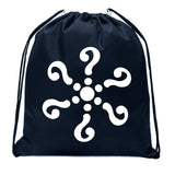 Mandala Question Marks Mini Polyester Drawstring Bag - Mato & Hash