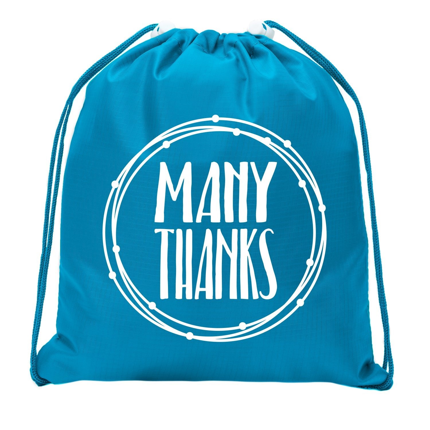 Many Thanks - Circle - Mini Polyester Drawstring Bag - Mato & Hash