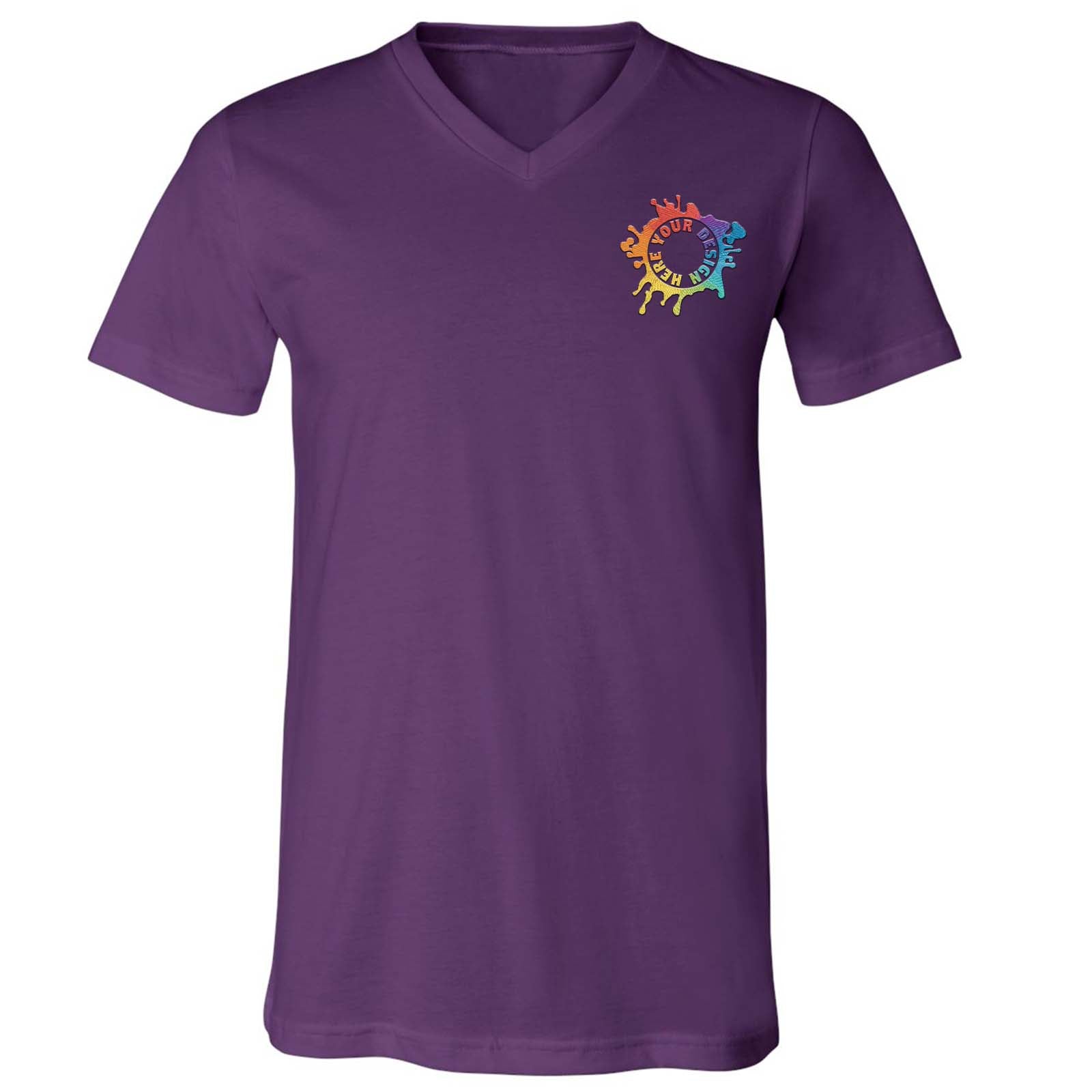 Mato & Hash 100% Cotton Unisex V Neck T Shirt Embroidery - Mato & Hash