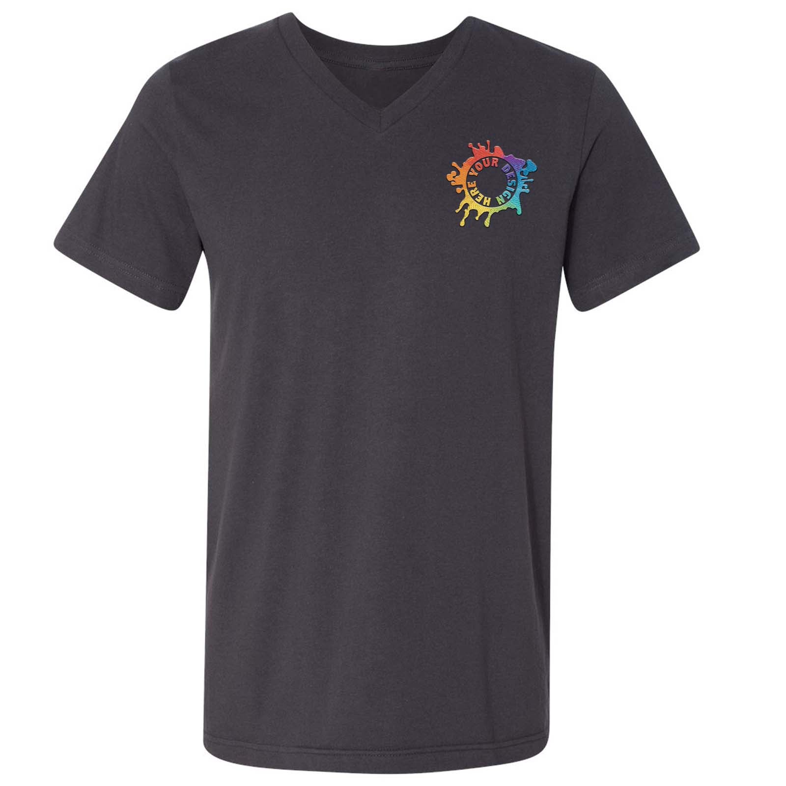 Mato & Hash 100% Cotton Unisex V Neck T Shirt Embroidery - Mato & Hash