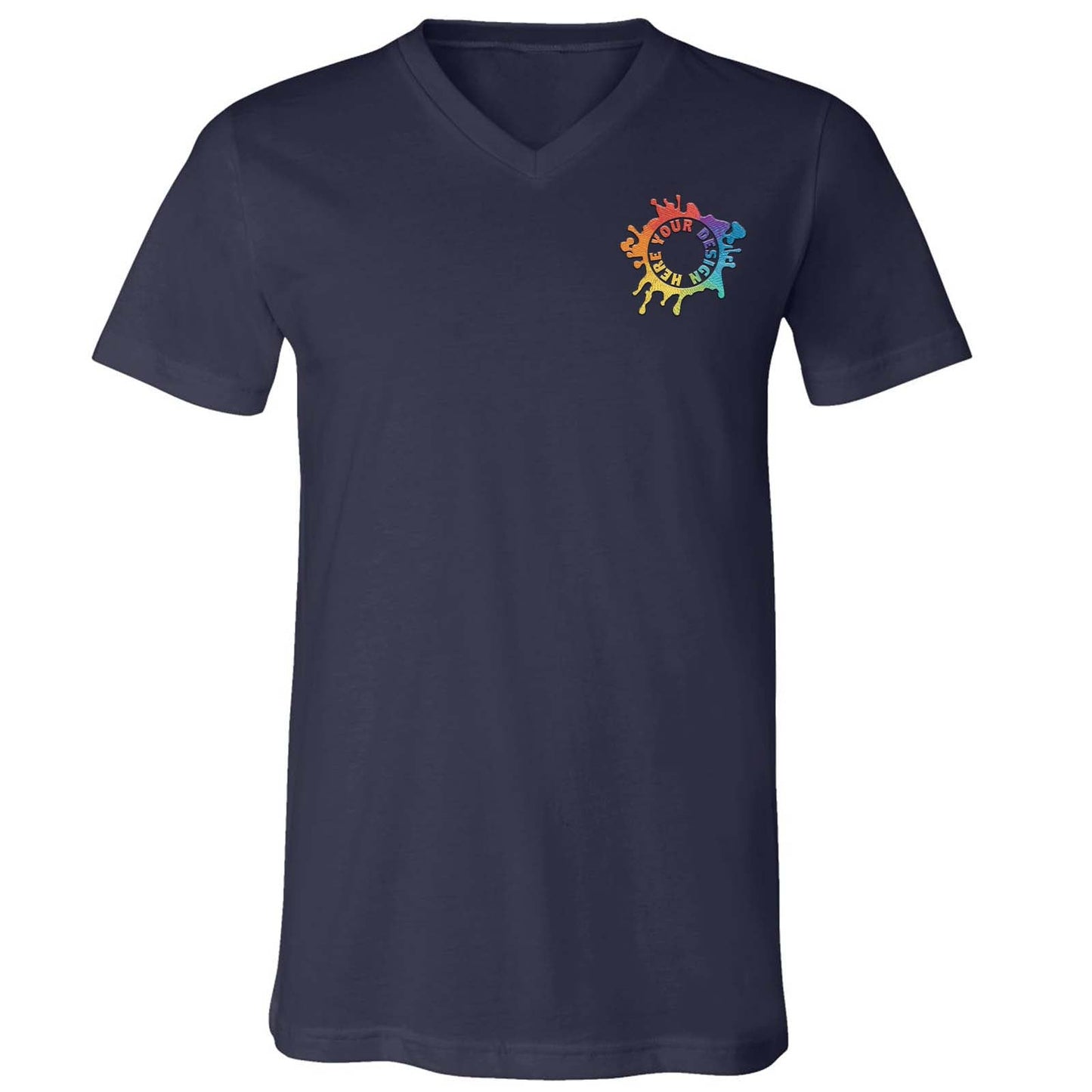 Mato & Hash 100% Cotton Unisex V Neck T Shirt Embroidery - Mato & Hash