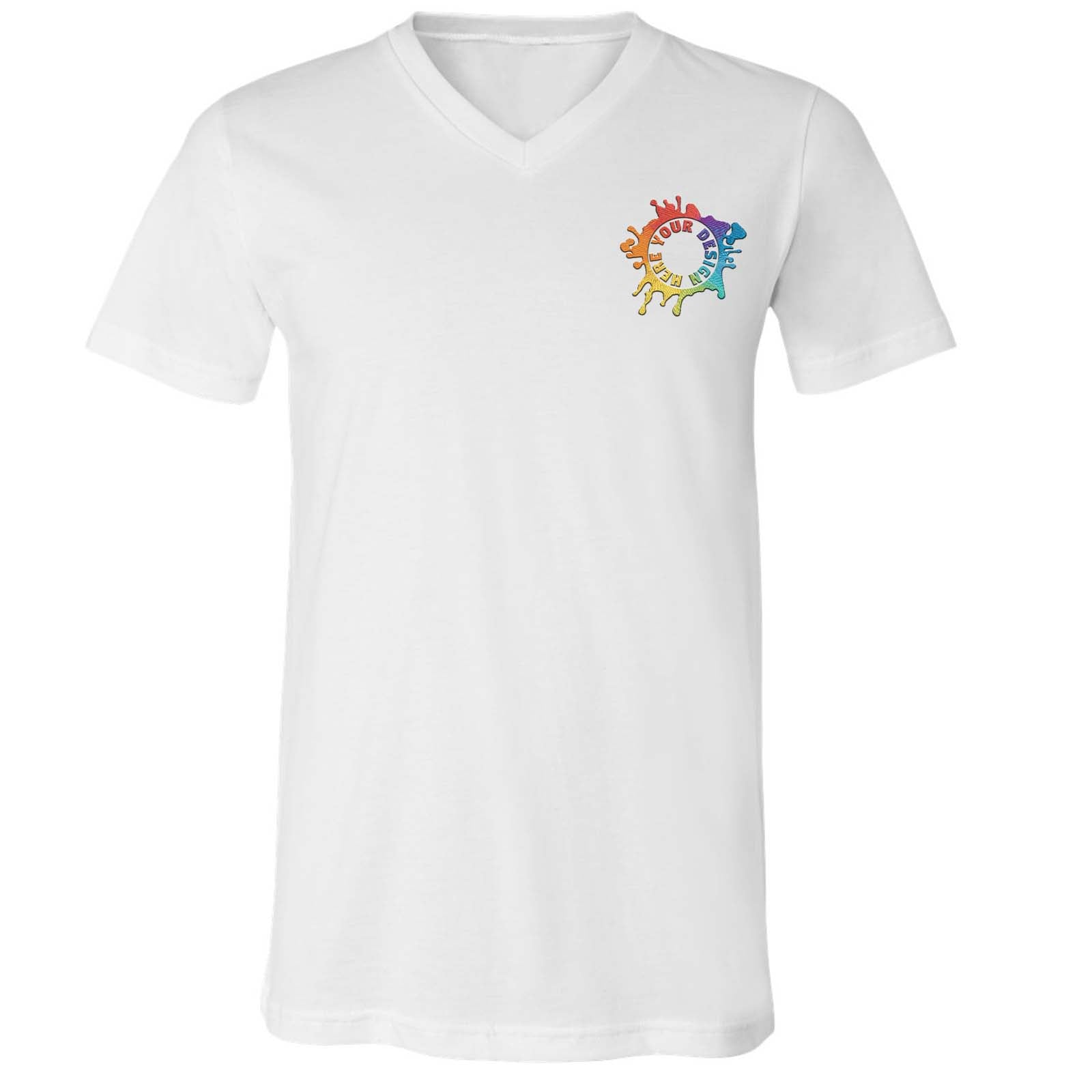 Mato & Hash 100% Cotton Unisex V Neck T Shirt Embroidery - Mato & Hash