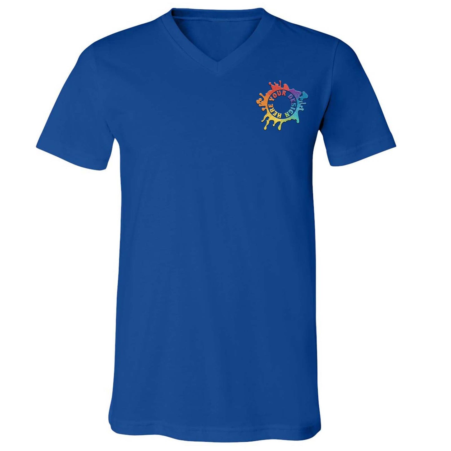 Mato & Hash 100% Cotton Unisex V Neck T Shirt Embroidery - Mato & Hash