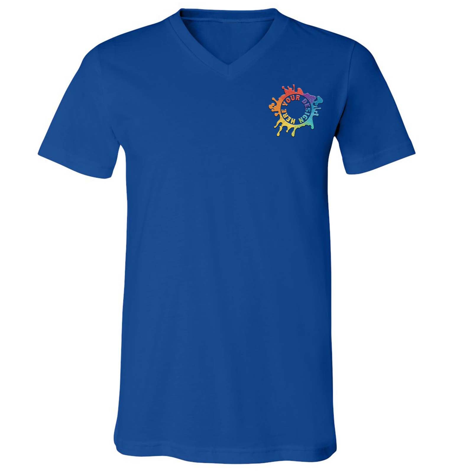 Mato & Hash 100% Cotton Unisex V Neck T Shirt Embroidery - Mato & Hash