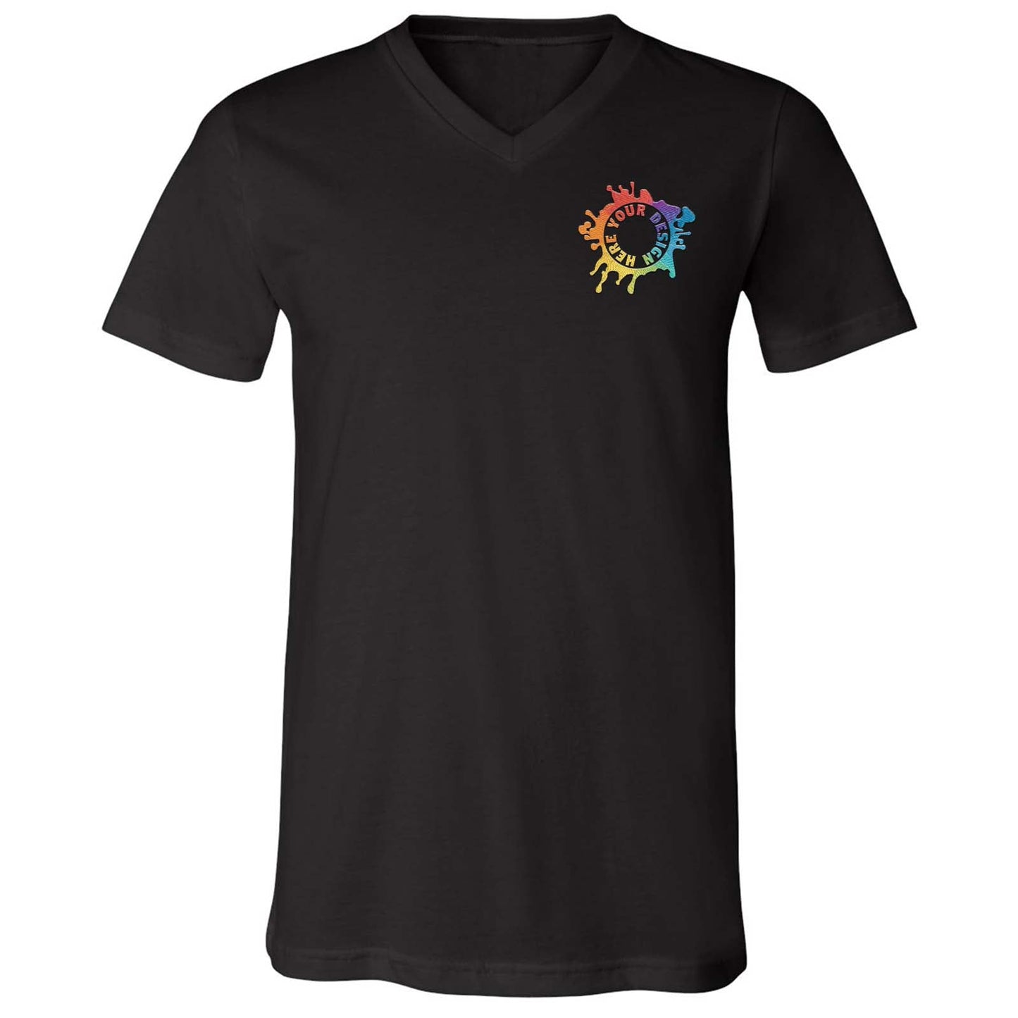 Mato & Hash 100% Cotton Unisex V Neck T Shirt Embroidery - Mato & Hash