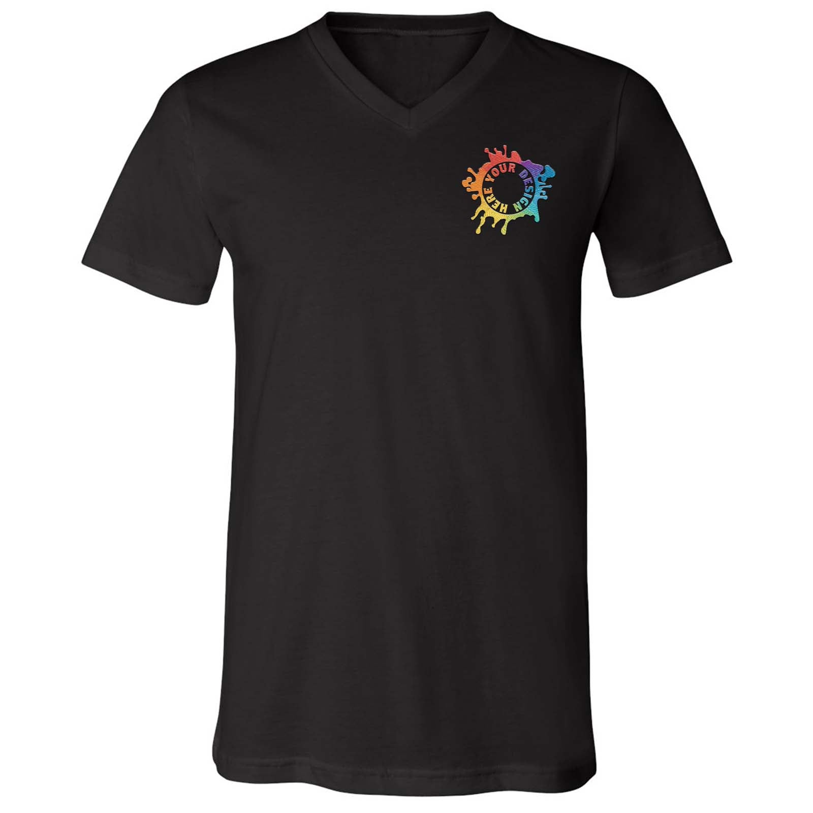 Mato & Hash 100% Cotton Unisex V Neck T Shirt Embroidery - Mato & Hash