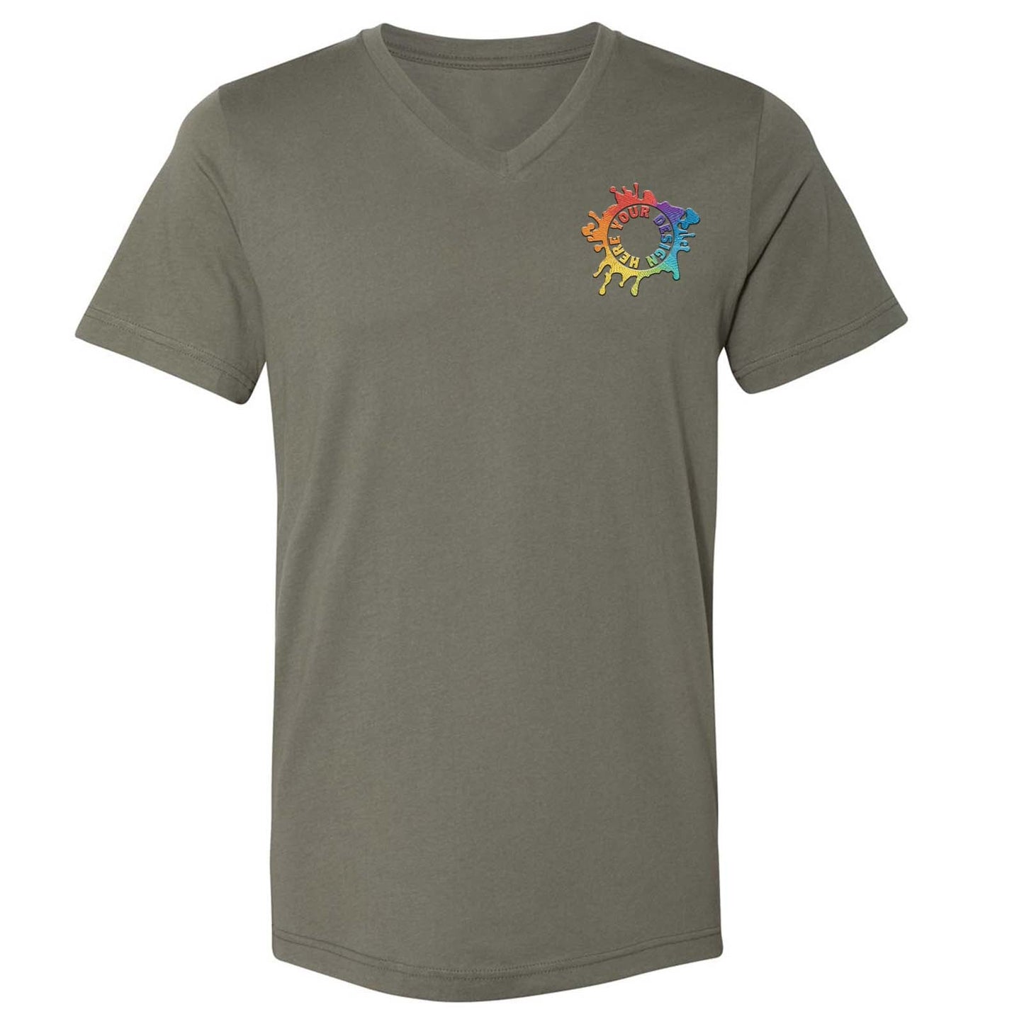 Mato & Hash 100% Cotton Unisex V Neck T Shirt Embroidery - Mato & Hash