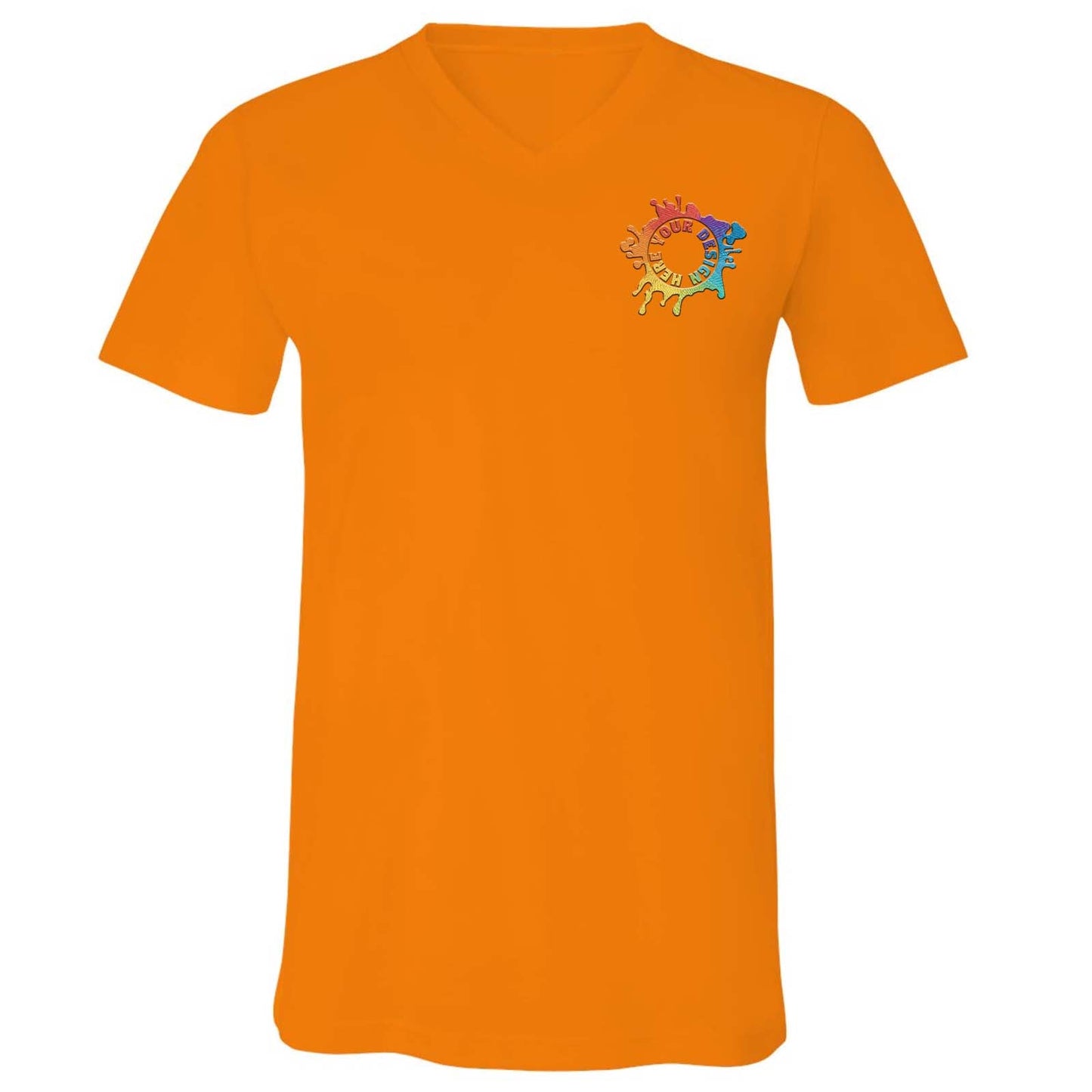 Mato & Hash 100% Cotton Unisex V Neck T Shirt Embroidery - Mato & Hash