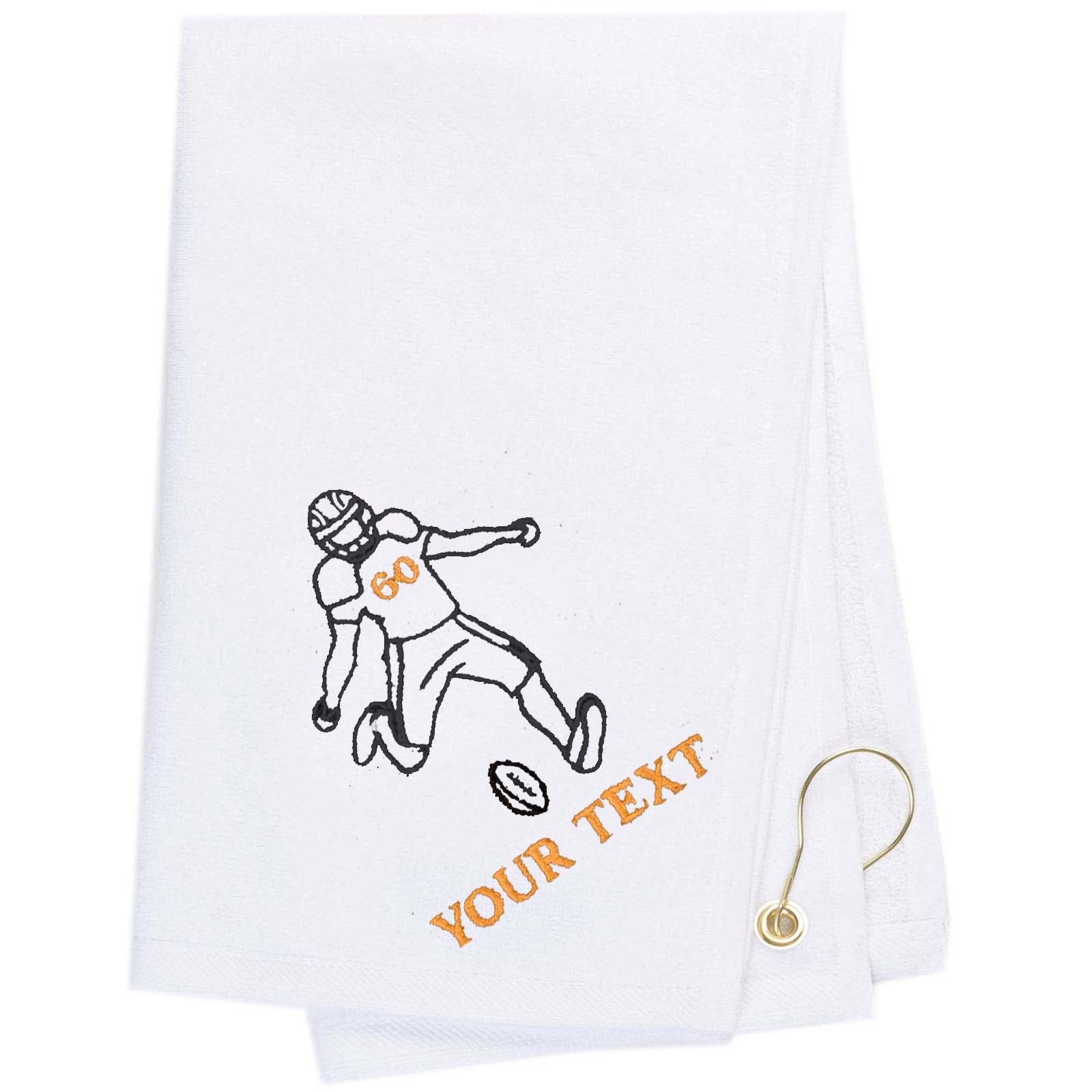 Mato & Hash Football Towel Embroidery - Mato & Hash